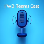 image showing a microphone and the inscription 'HWB Teams Cast'