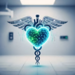 Image depicting the medical logo with powered heart in front