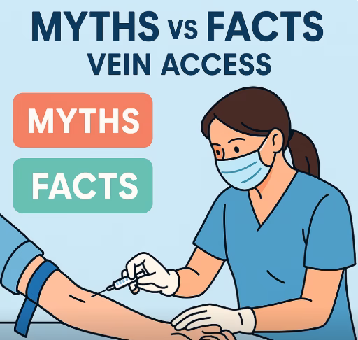 poster image of a nurse with a cannular about taking blood from an arm